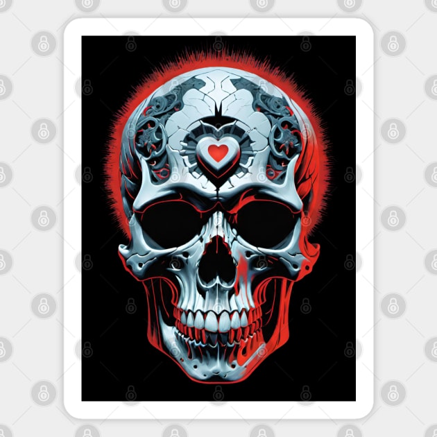 Hearts and Skulls Magnet by Grave Digs
